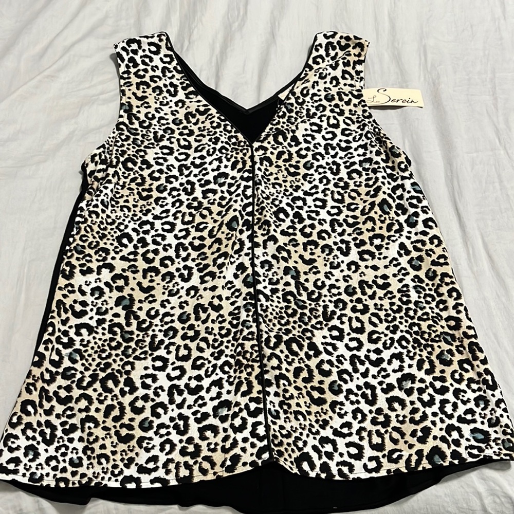 Les Serein by Stitch Fix Penelope Animal Cheetah Print Top NWT